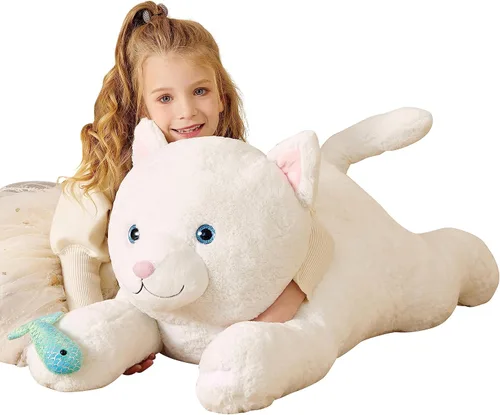 Miniatura 9 de EARTHSOUND Juguete de peluche de elefante gigante, de 30 pulgadas, juguetes suaves y grandes, tamaño grande, enorme y esponjoso, de gran