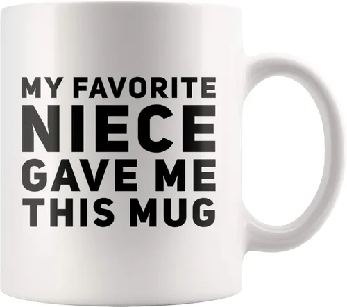 Panvola Mi sobrina favorita me regaló esta taza Divertida Regalos Para Tías Y Tíos Celebración De Cumpleaños La Mejor Tía Apreciación Taza De Café