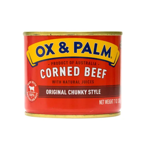 Ox & Palm Carne en Conserva de Res Estilo Chunky Original, 7 Onzas (Paquete de 12)