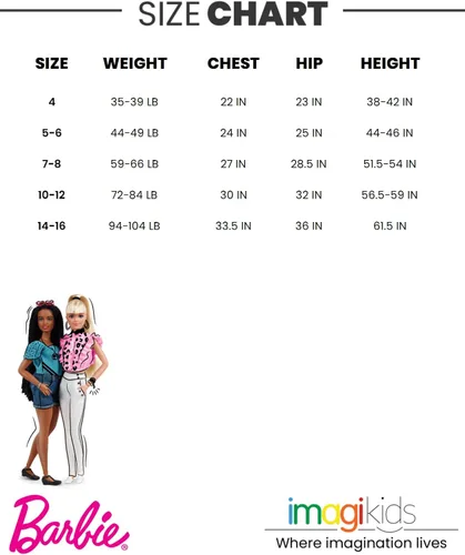 Miniatura 7 de Barbie Conjunto de pijama y pantalones para niñas pequeñas a grandes