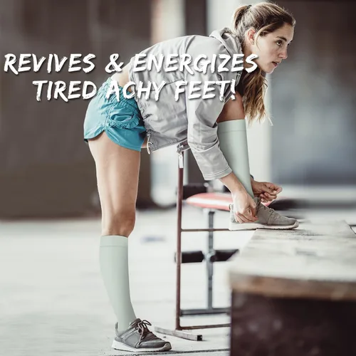 Miniatura 2 de COOLOVER - 6 pares de calcetines de compresión con cobre para mujeres y hombres, el mejor soporte para correr, atletismo, enfermería, viajes