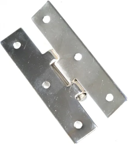 Miniatura 5 de Renovators Supply Manufacturing H - Bisagras de gabinete de 3.5 pulgadas de latón fundido macizo con acabado cromado, con herrajes, paquete de 6