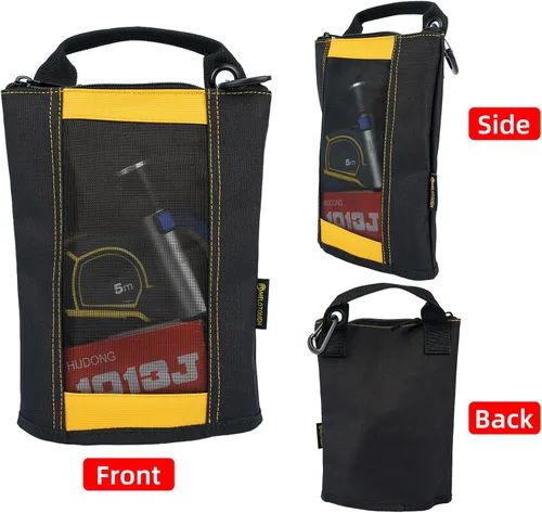Miniatura 5 de MELOTOUGH Bolsa Pequeña para Herramientas Bolsa de Sujetadores Bolsa de Lona de Utilidad Bolsas con Cremallera para Herramientas Bolsa de Amarillo