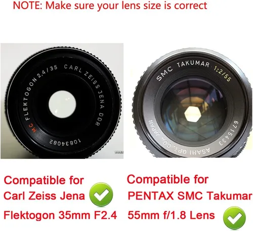 Miniatura 3 de Tapa del cuerpo de la cámara M42 y cubierta de lente trasera compatible con lente Carl Zeiss JENA Flektogon 1.378 in F2.4, compatible con lente