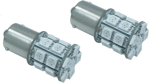 Miniatura 18 de PA 2 bombillas LED azules 13SMD 1156 para señal de giro, marcador lateral, respaldo de parada, luz trasera