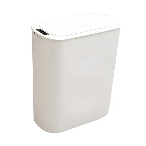 Miniatura 6 de Basurero automático para baño, sin contacto, con sensor de movimiento, con tapa de sellado, 5.28 galones, impermeable, de plástico, delgado
