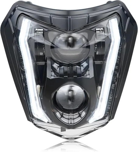 Miniatura 10 de RAMJET4X4 faro LED para motocicleta con luz diurna DRL compatible con motocross, pit bike, enduro, ATV, supermoto 150 250 350 450 500 SX XCW EXC SXF