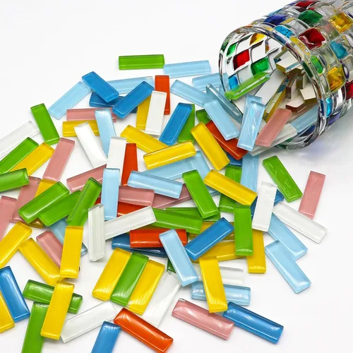 Miniatura 11 de LITMIND 1.1LB Azulejos de Mosaico de Cristal Irregular de Colores Surtidos - Perfectos para Manualidades Artísticas, Proyectos de Creación de Mezcla