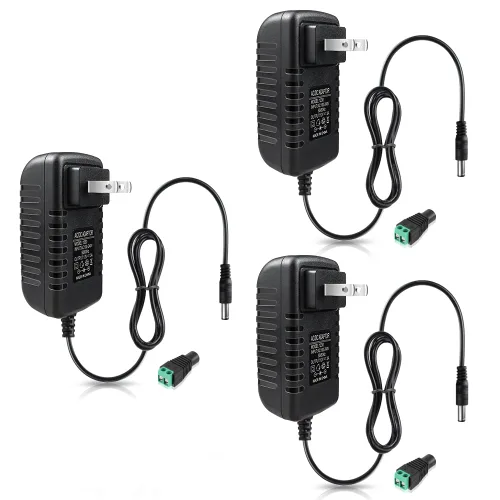 Miniatura 18 de Fuente de alimentación de 12 V, fuente de alimentación de 12 voltios 3A 36 W CC con interruptor de encendido y apagado, adaptador de corriente LED