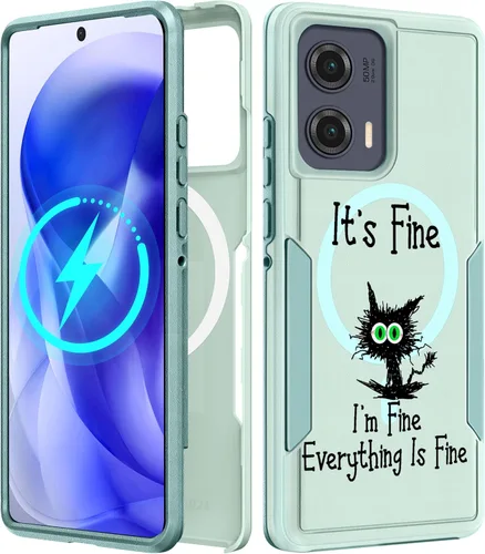 Miniatura 56 de Funda para Moto G 5G 2024 – Compatible con MagSafe para mujeres y niñas, bonita funda protectora magnética para teléfono, diseño femenino Kawaii
