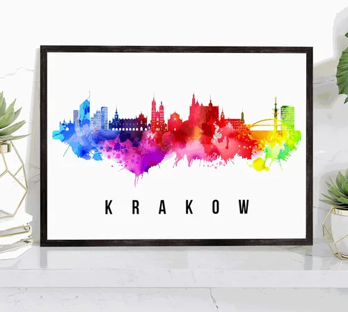 Miniatura 35 de Póster de Kazan Skyline Russia, pintura de paisaje urbano de Kazán, póster de Rusia, impresión de paisaje urbano de Kazán y monumentos, arte