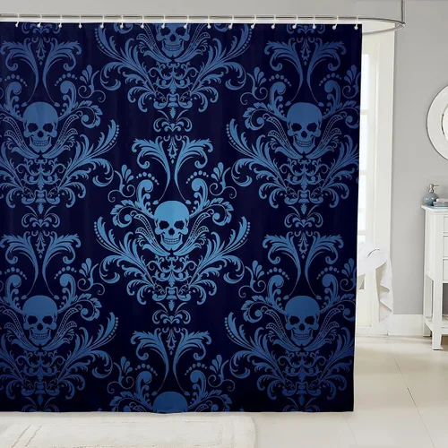 Miniatura 31 de Erosebridal Cortina de ducha para decoración de baño, con estampado de leones y rosas, para niños, adolescentes, niños, niñas, habitación del hogar