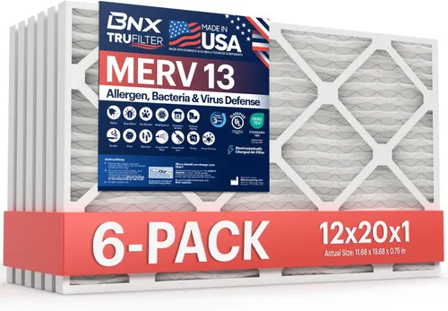 Miniatura 23 de BNX TruFilter - Filtro de aire 10 x 10 x 1 MERV 13, electrostático plisado, para aire acondicionado, HVAC y hornos, para alergias, polen, moho