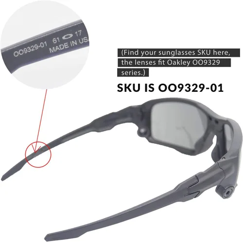 Miniatura 6 de Walleva Lentes de repuesto para gafas de sol Oakley Shocktube, múltiples opciones disponibles (negro, Mr. Shield Polarizado)