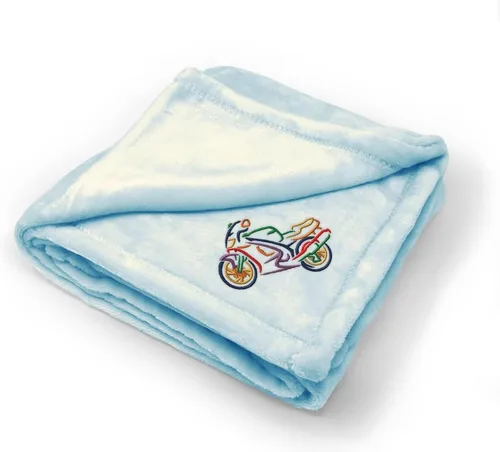 Fastasticdeals Ropa de cama de bebé, mantas de bebé para niños y niñas, logotipo colorido de motocicleta