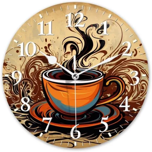 Miniatura 11 de Relojes de pared silenciosos sin tictac con movimiento de cuarzo, reloj analógico a pilas decorativo para el hogar, póster de fondo de textura de H16