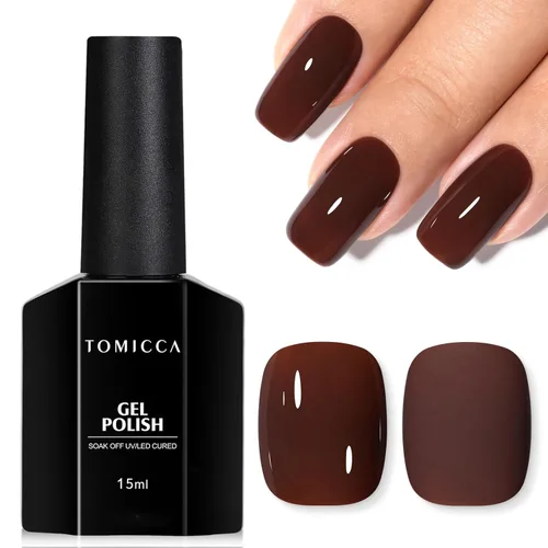 Miniatura 38 de TOMICCA Capa superior de gel mate, 0.5 onzas líquidas, acabado mate para esmalte de uñas de gel, remojar LED UV para curar de larga duración