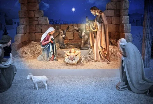 Yeele Telón de fondo de 7 x 5 pies para fotografía de pesebre de pesebre de nacimiento, para niños, adultos, fotomatón de vinilo