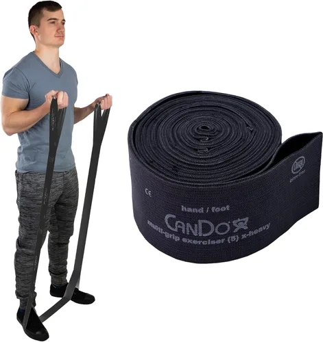 Miniatura 5 de CanDo Banda de resistencia de ejercicio de 6 pies con bucles de mano/pie para entrenamientos totales del cuerpo, entrenamiento, rehabilitación