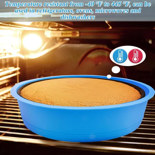Miniatura 5 de Protector de silicona para tartas de queso de 9 pulgadas, protector de molde desmontable antiadherente sin BPA para tartas de queso, evita que