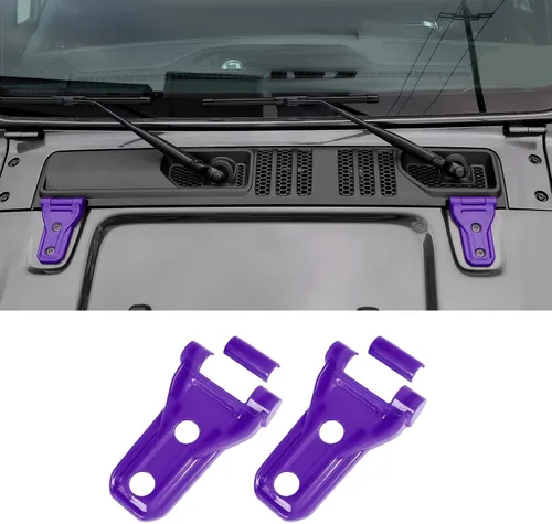 Miniatura 8 de JeCar Cubiertas de bisagra de capó, accesorios exteriores compatibles con Jeep Wrangler 2018-2023 JL JLU 2018-2023, acabado de fibra de carbono