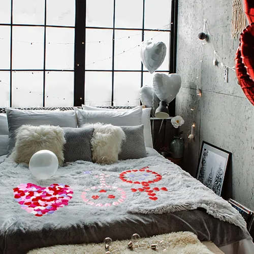 Miniatura 6 de 400 piezas de decoración de confeti de mesa de corazón para el día de San Valentín, pétalos de esponja en forma de corazón, decoración romántica