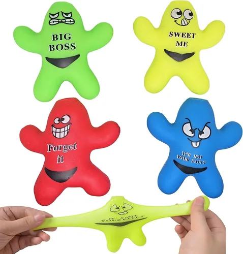 Juguete para ansiedad de gel elástico para descomprimir y apretar, alivio del estrés y la ansiedad, juguetes sensoriales para niños y adultos (4