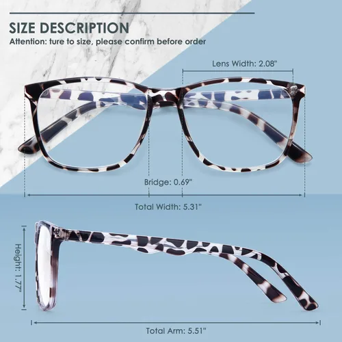 Miniatura 3 de Paquete de 2 lentes con bloqueo de luz azul para hombres y mujeres para lectura de computadora, juegos, teléfonos de televisión, anteojos