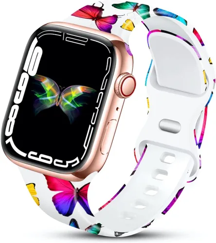 Miniatura 11 de Correa deportiva compatible con correas de Apple Watch de 1.93, 1.77, 1.73, 1.65, 1.61, 1.57, 1.49 y 1.45 pulgadas para mujeres, de silicona