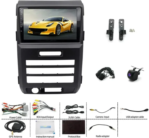 Miniatura 2 de Android 13.0 Estéreo de coche doble DIN para Ford F150 2009-2012 9 pulgadas HD pantalla táctil audio multimedia receptor con Carplay Android Auto