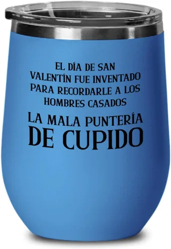 Regalo para San Valentín | Vaso de Vino para hija | Perfecto regalo para navidad, graduados, profesionales y estudiantes | Vaso con afirmaciones Azul