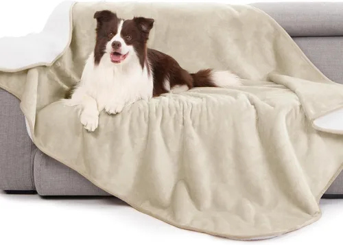 Miniatura 11 de gogobunny Manta de cama impermeable, manta reversible de forro polar Sherpa para perro, cachorro y gato, funda de muebles que protege la cama