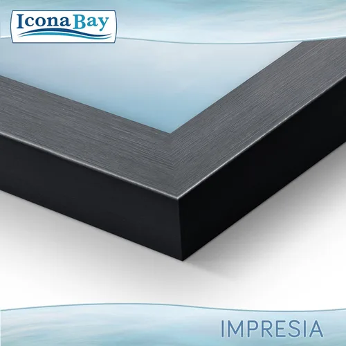 Miniatura 3 de Icona Bay Impresia Collection - Juego de portarretratos de 5 x 7 pulgadas (negro, 4 unidades), diseño simple y moderno, soporte de mesa y ganchos