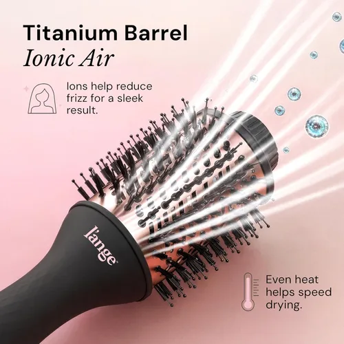 Miniatura 5 de L'ANGE HAIR Le Volume 2 en 1 cepillo secador de pelo de titanio Cepillo de aire caliente para secado y peinado del cabello Barril ovalado iónico