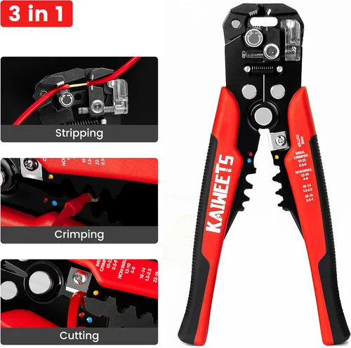 Miniatura 4 de KAIWEETS Pelacables automático con conectores y terminales de crimpado 260PCS