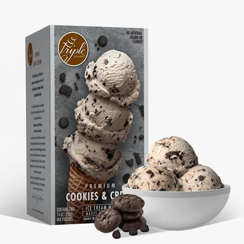 Miniatura 16 de Triple Scoop - Pastel de cumpleaños prémium (2) mezcla de helado para hacer helados. Simple, fácil, delicioso. De mezcla gourmet a máquina en 5