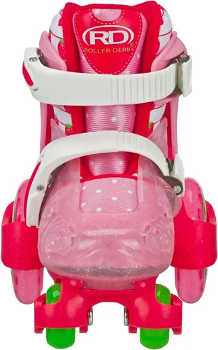 Miniatura 5 de Patines Fun Roll para Principiantes de Roller Derby, Talla Ajustable, Patines para Niños, Niños Pequeños, Niños y Niñas Fresa