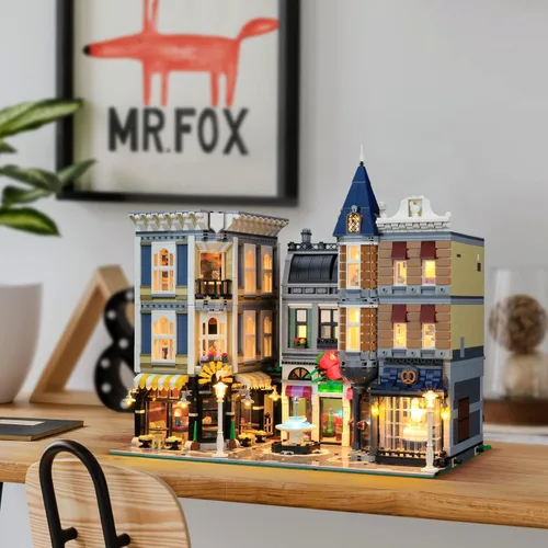 Miniatura 3 de LIGHTAILING Juego de luces para el modelo de bloques de construcción (Creator Expert The Assembly Square) – Kit de luz LED compatible con Lego 10255