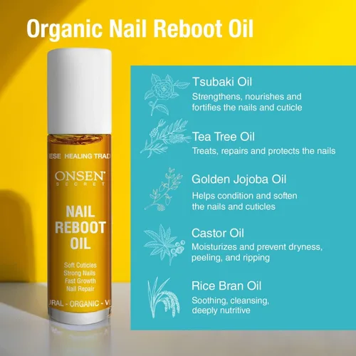 Miniatura 5 de Onsen Secret Nail Reboot Duo - Tratamiento para uñas dañadas - Cuidado natural de uñas y reparación de cutículas - Resultados visibles para uñas