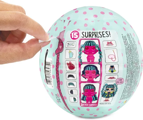Miniatura 2 de L.O.L. Surprise! Muñecas Hairvibes con 15 sorpresas y extensiones para mezclar y combinar