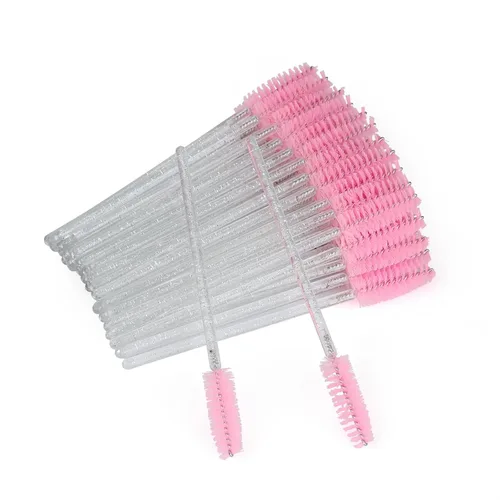 Miniatura 20 de G2PLUS 300 unidades de brochas desechables para rímel, kit de maquillaje con cepillo de pestañas de cristal, varillas ajustables para extensiones