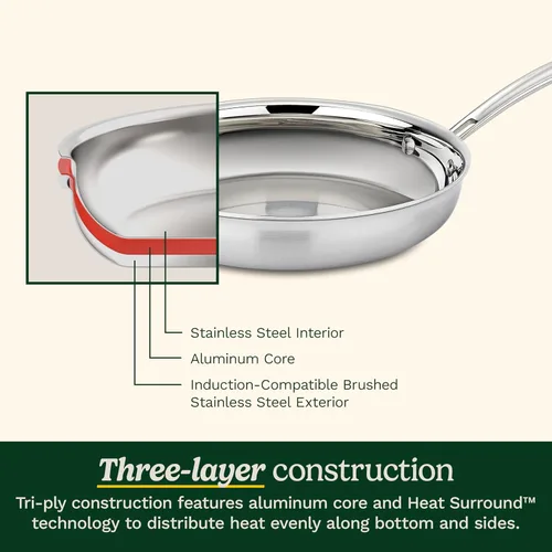 Miniatura 3 de Cuisinart Juego de utensilios de cocina de 15 piezas, multiclad Pro triple capa, plateado, MCP-15N