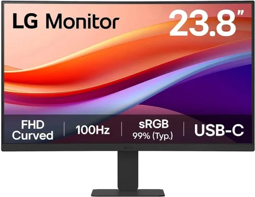 LG 24U421A-B Pantalla de PC de escritorio de 24 pulgadas - Panel VA FHD Resolución (1920 x 1080), 5 ms 100Hz, HDR 10, sRGB 99% (CIE1931),