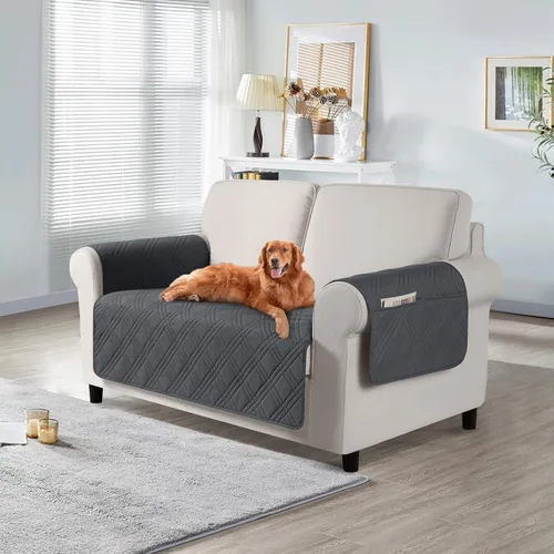 Miniatura 57 de TAOCOCO Fundas de sofá impermeables extragrandes para mascotas y perros con respaldo antideslizante, fundas para asientos de sofá con bolsillo