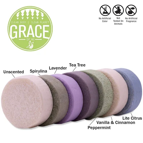 Miniatura 3 de Grace of Me - Barra de champú de zinc con piritiona al 2% con manteca de karité (4 onzas) (lavanda)