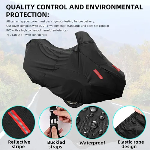 Miniatura 4 de Cubierta Can-Am Spyder RT 2010-2022 - Impermeable para Todo Clima, Tela Oxford 420D con Recubrimiento PU, Anti-UV, Resistente al Polvo