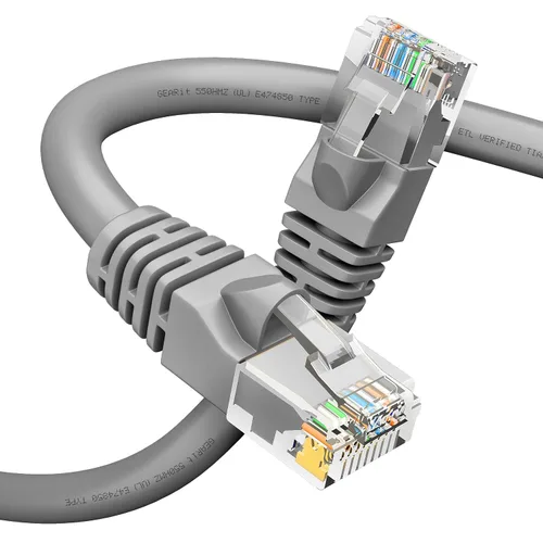 Miniatura 10 de GEARit Cables de conexión Cat6 de 1 pie negro (paquete de 1) - Cable Ethernet Cat6 de 1 pie negro/Ethernet, cobre puro de 10 Gbps 24 AWG, RJ45 sin