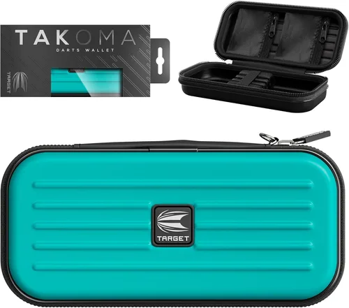 Target Darts Takoma - Cartera para dardos de tamaño regular, color aguamarina, almacena 3 dardos y accesorios totalmente montados, soporte para