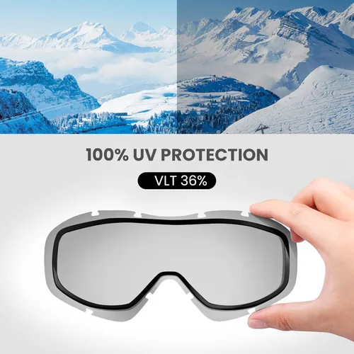 Miniatura 111 de OutdoorMaster OTG Gafas de esquí – Gafas sobre lentes para esquí y snowboard para hombres, mujeres y jóvenes – 100% de protección UV A1-vlt 46%