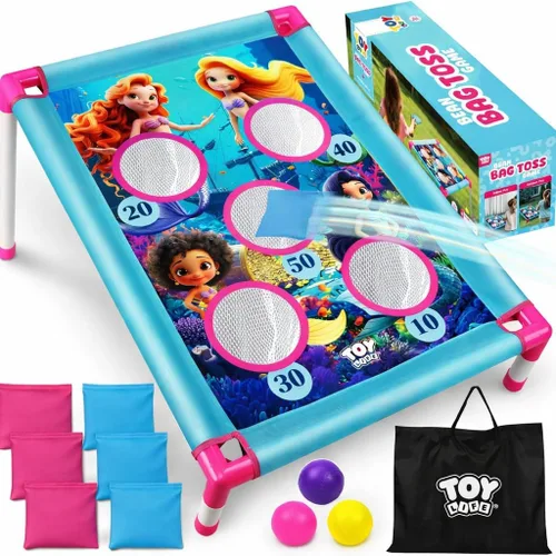 TOY Life Bean Bag Toss Game, Carnival Party Games, Cornhole Set for Kids Outdoor Games, Outside Toys for Kids Ages 4-8, Yard Outdoor Toys for
